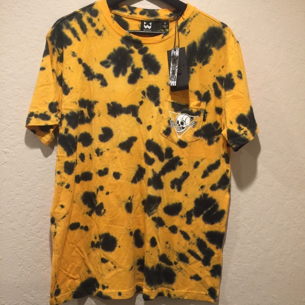 Westy Tie Dye Skull Pocket Shirt NWT